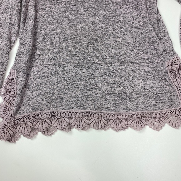 Bobeau Soft Lightweight Pink Gray Sweater Size M - Picture 6 of 11